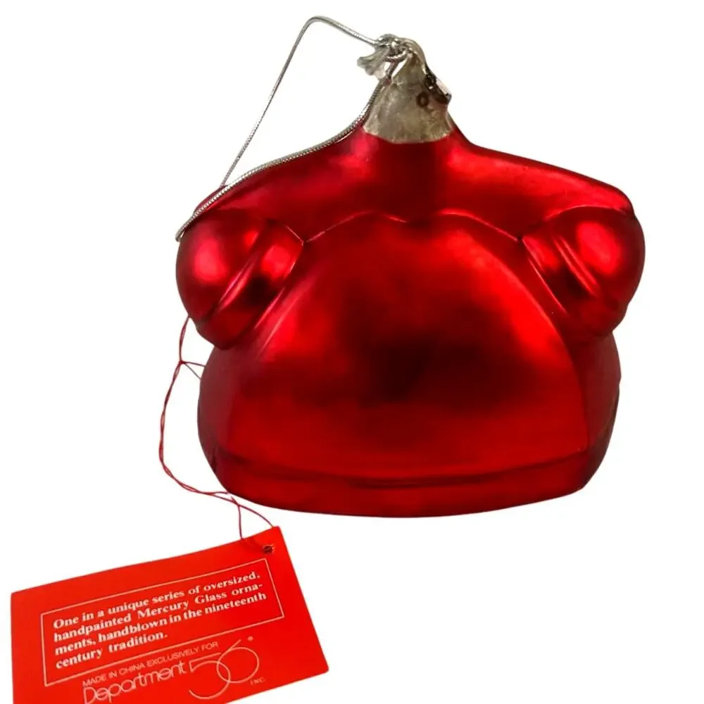 Department 56 Handblown Mercury Glass Jumbo Christmas 'Telephone' Ornament-NWT
